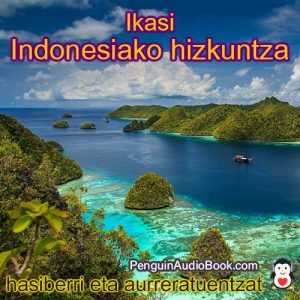 Gidatu eta aztertu Indonesiako hizkuntza azkar eta erraz audioliburua, deskarga, unibertsitatea, liburua, ikastaroa, PDF, tutoriala, hiztegiarekin.